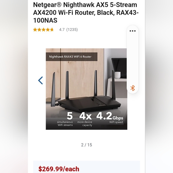 Brand New Sealed Netgear Nighthawk AX5 AX4200 WiFi 6 Router - RAX43 - Picture 7 of 8